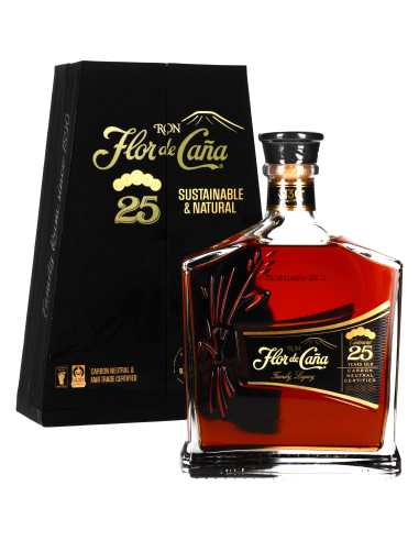 Flor De Cana Rhum 25 Ans 40° Ambré