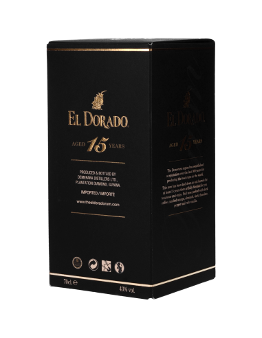 El Dorado Rhum 15 Ans Rum 43° Ambré