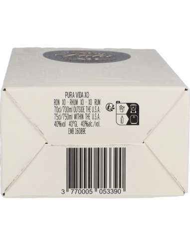 Pura Vida Rhum  Xo Ron 40° 0.7l Ambré