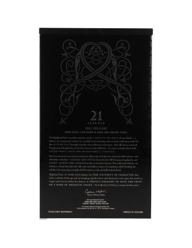 Highland Park 21ans Scotch Whisky 46°...