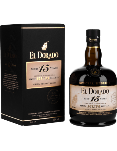 El Dorado Rhum 15 Ans Rum 43° 0.7l Ambré