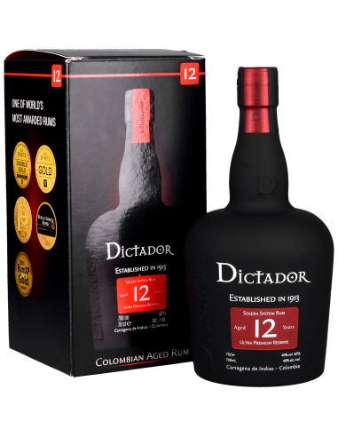 Dictador Rhum 12 Ans Rum 40° 0.7l Ambré