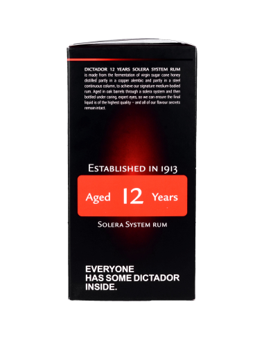 Dictador Rhum 12 Ans Rum 40° 0.7l Ambré