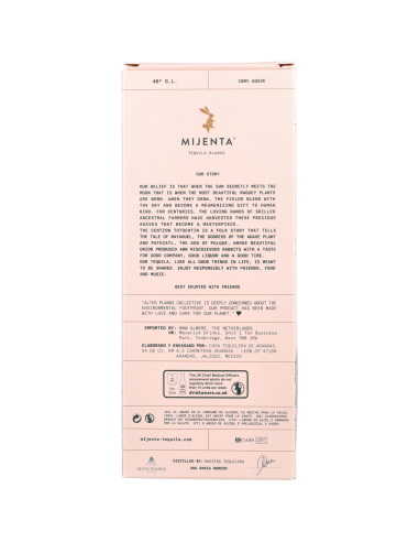 Mijenta Tequila Blanco 40° 0.7l Blanc