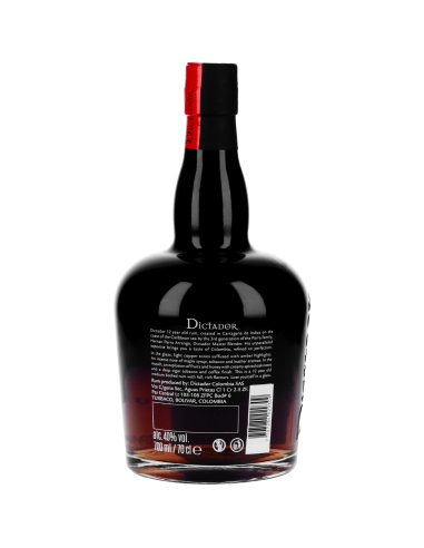 Dictador Rhum 12 Ans Rum 40° 0.7l Ambré